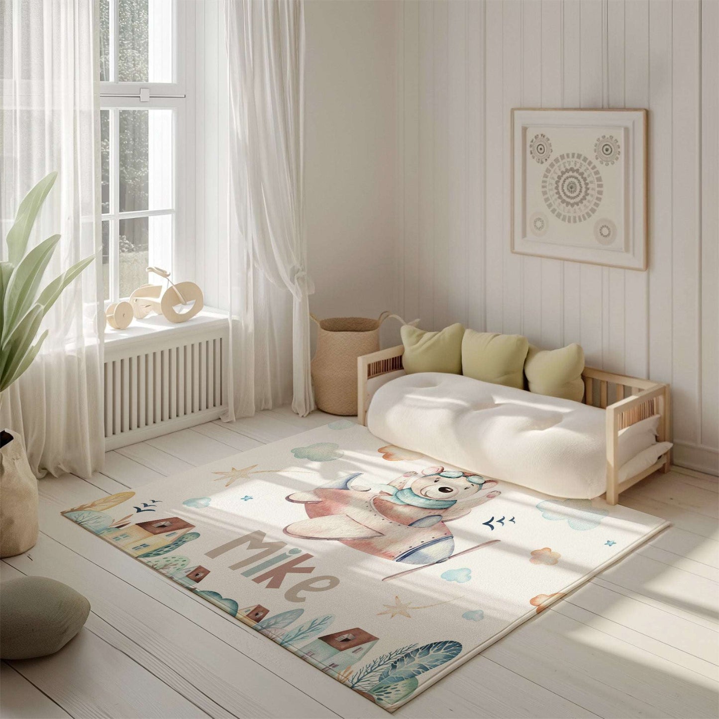Flying Bear Nursery Rug