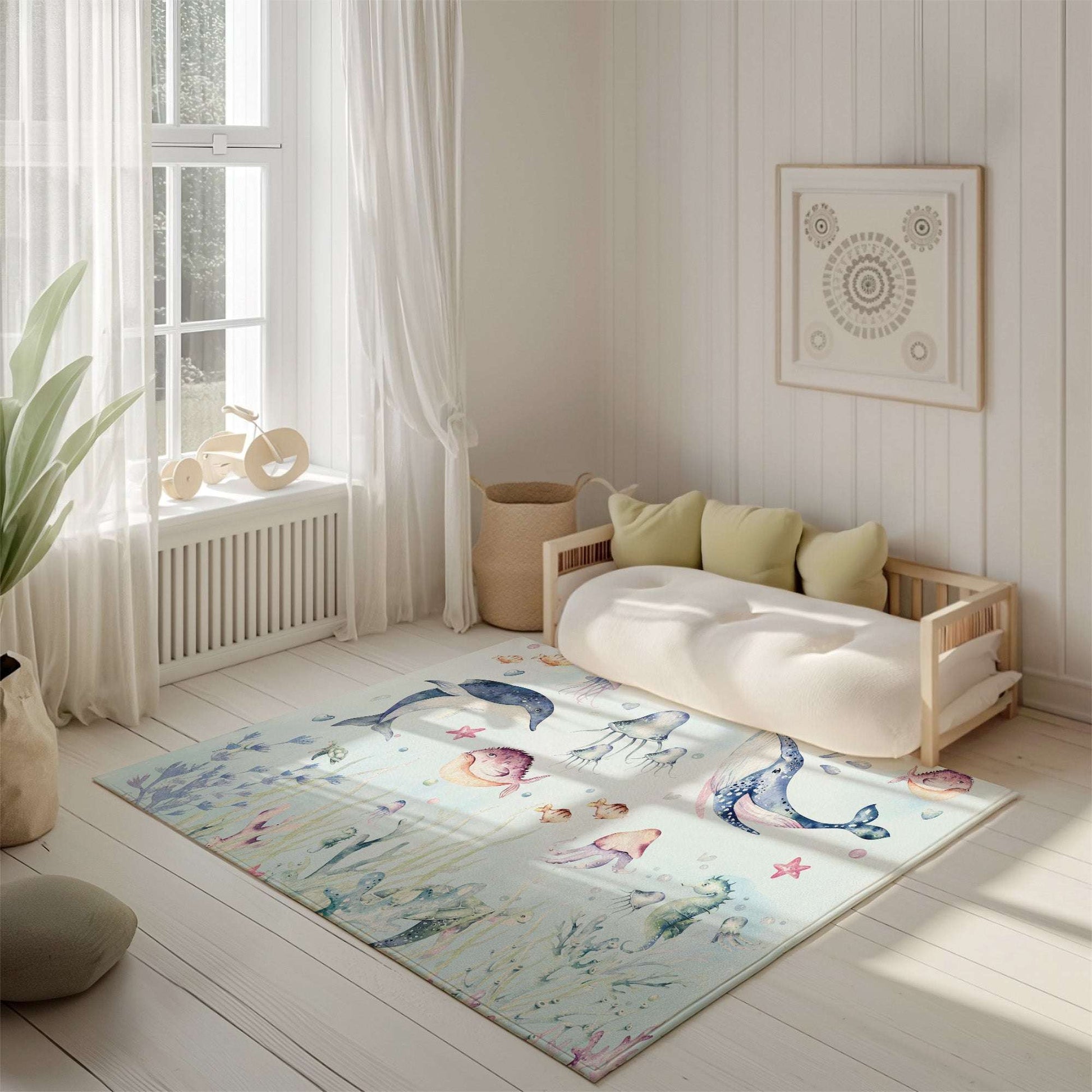 Ocean Animals Nursery Rug