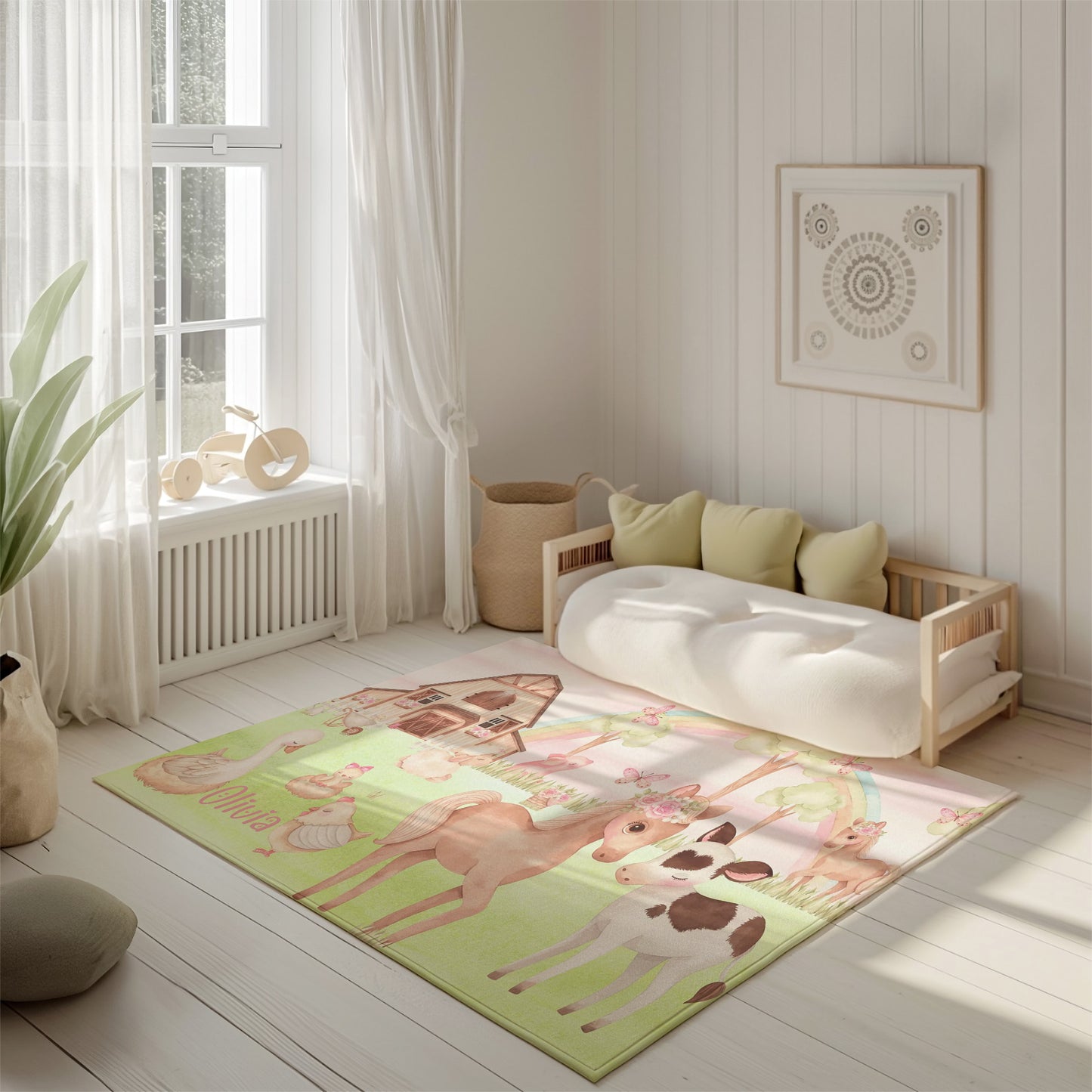 Farm Animals Nursery Rug