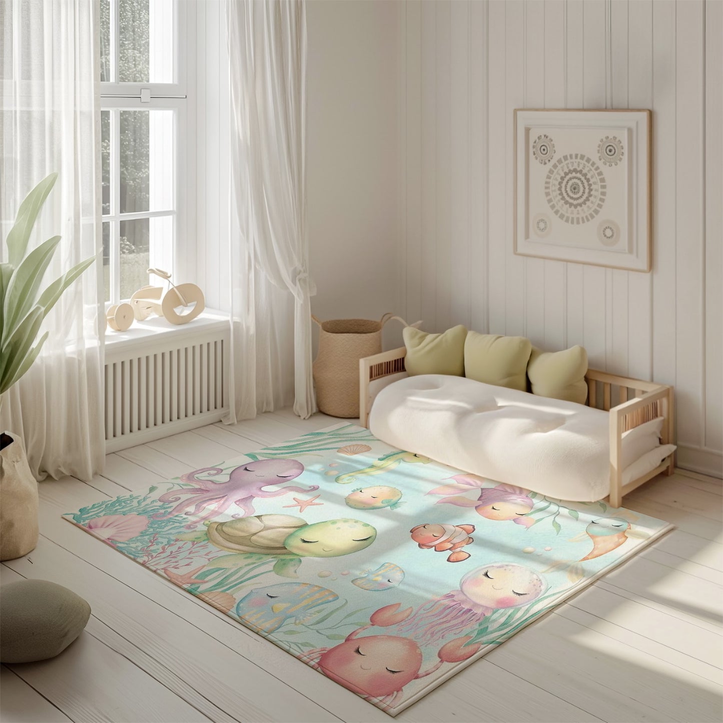 Ocean Animals Nursery Rug