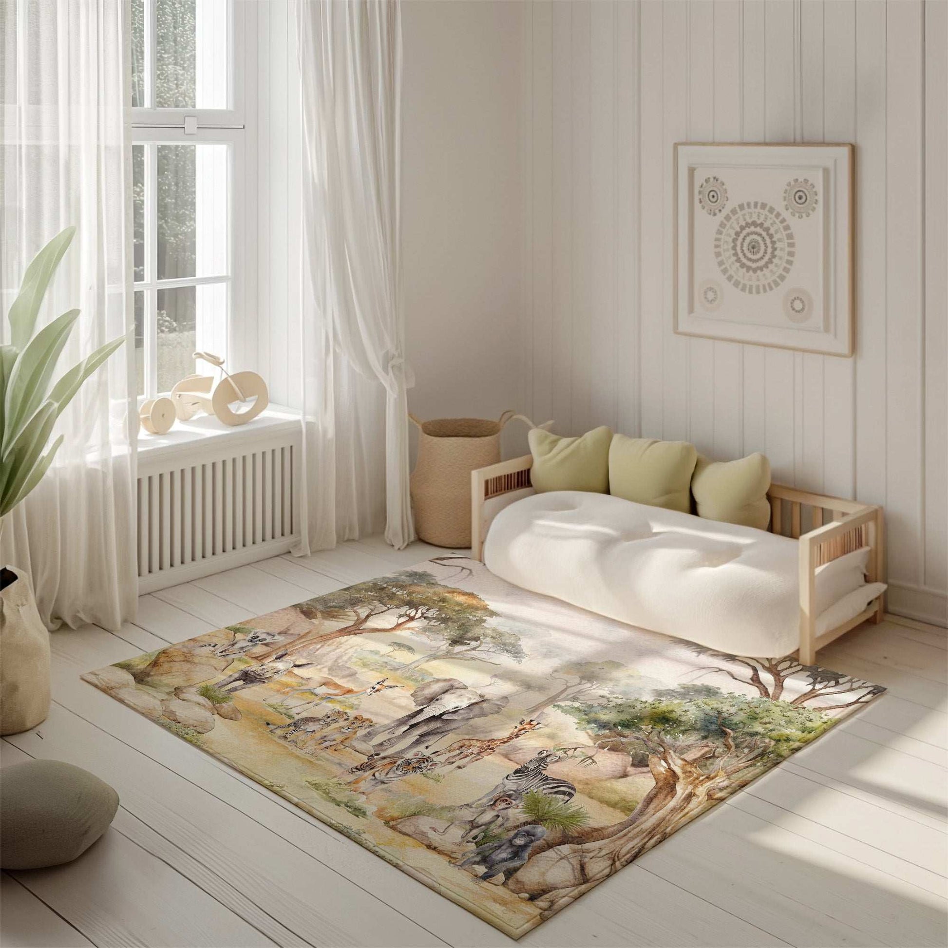 Safari Animals Playroom Rug