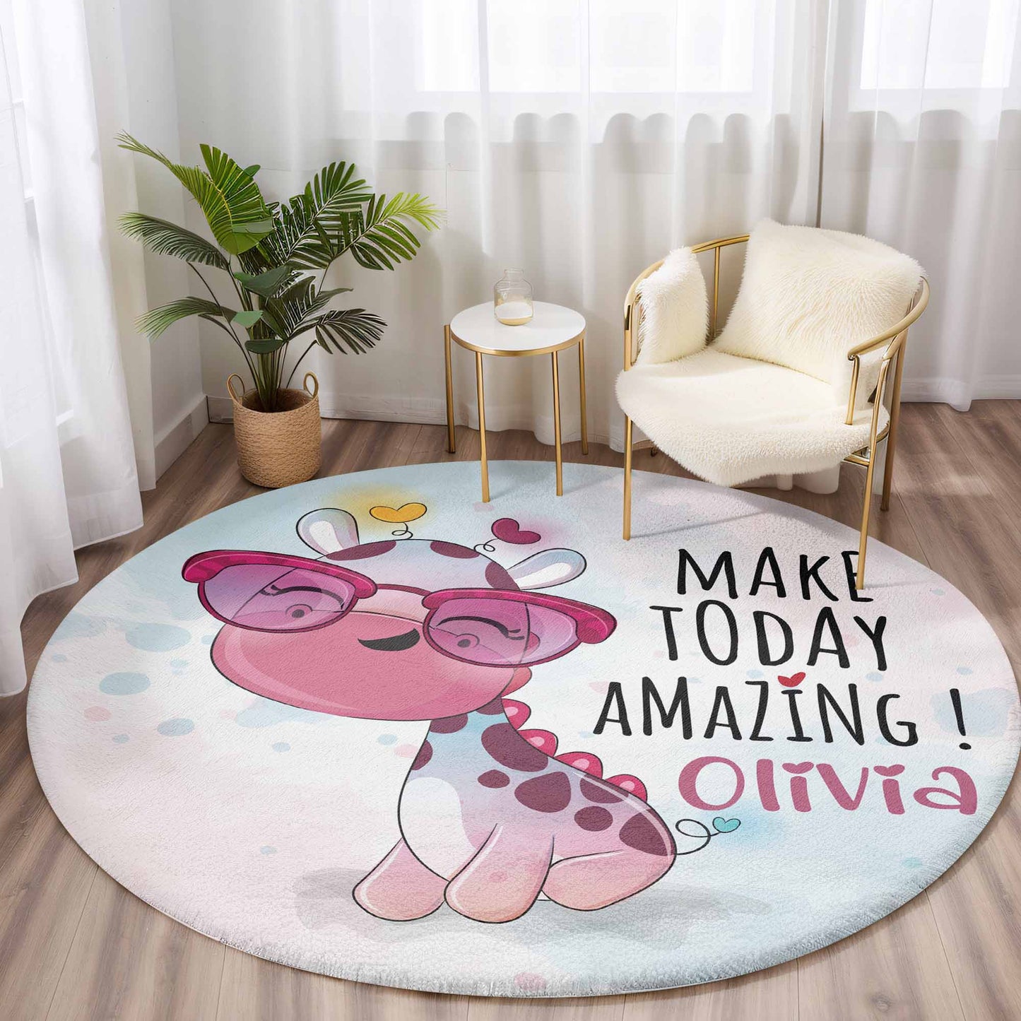 Baby Dino Round Rug