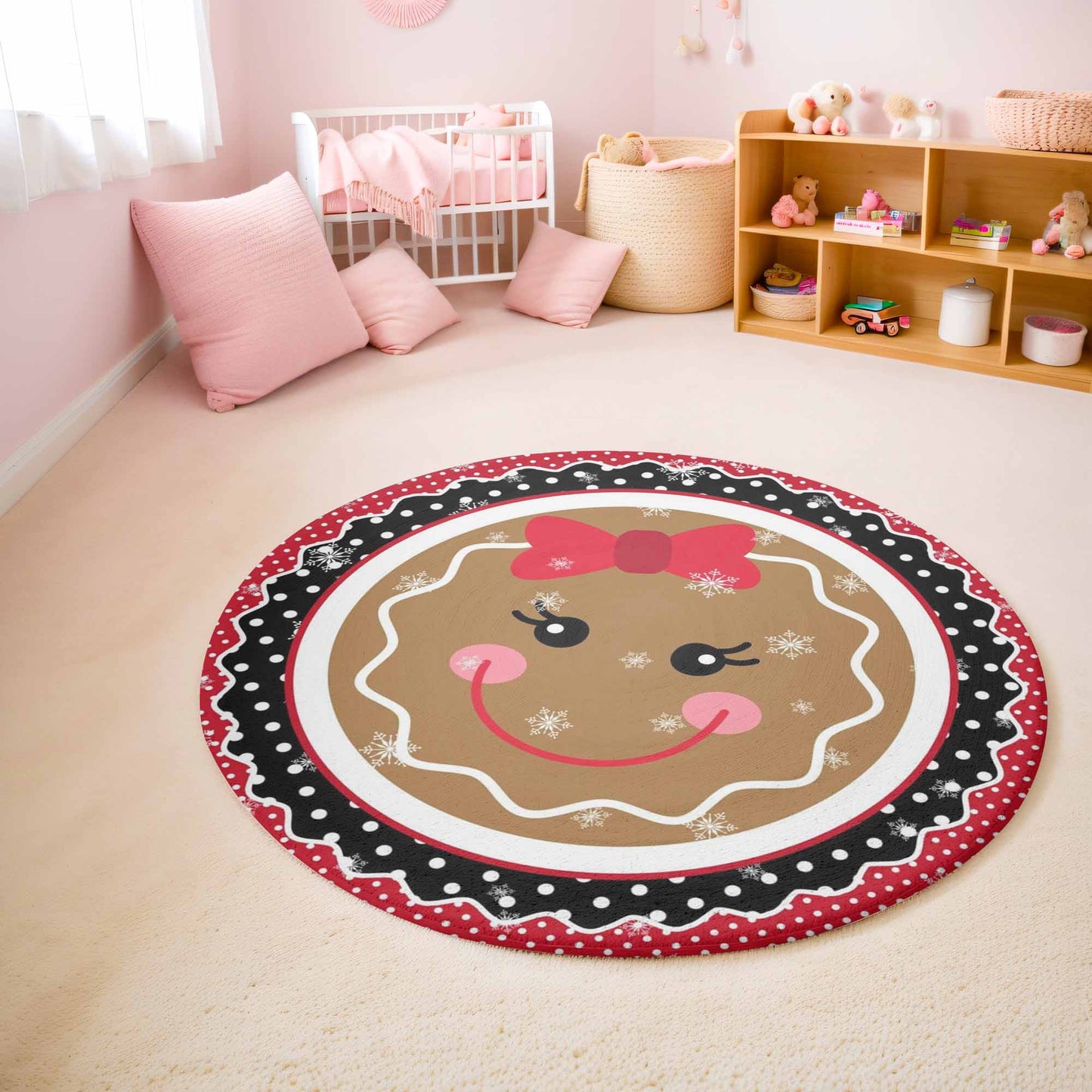 Gingerbread Girl Round Rug