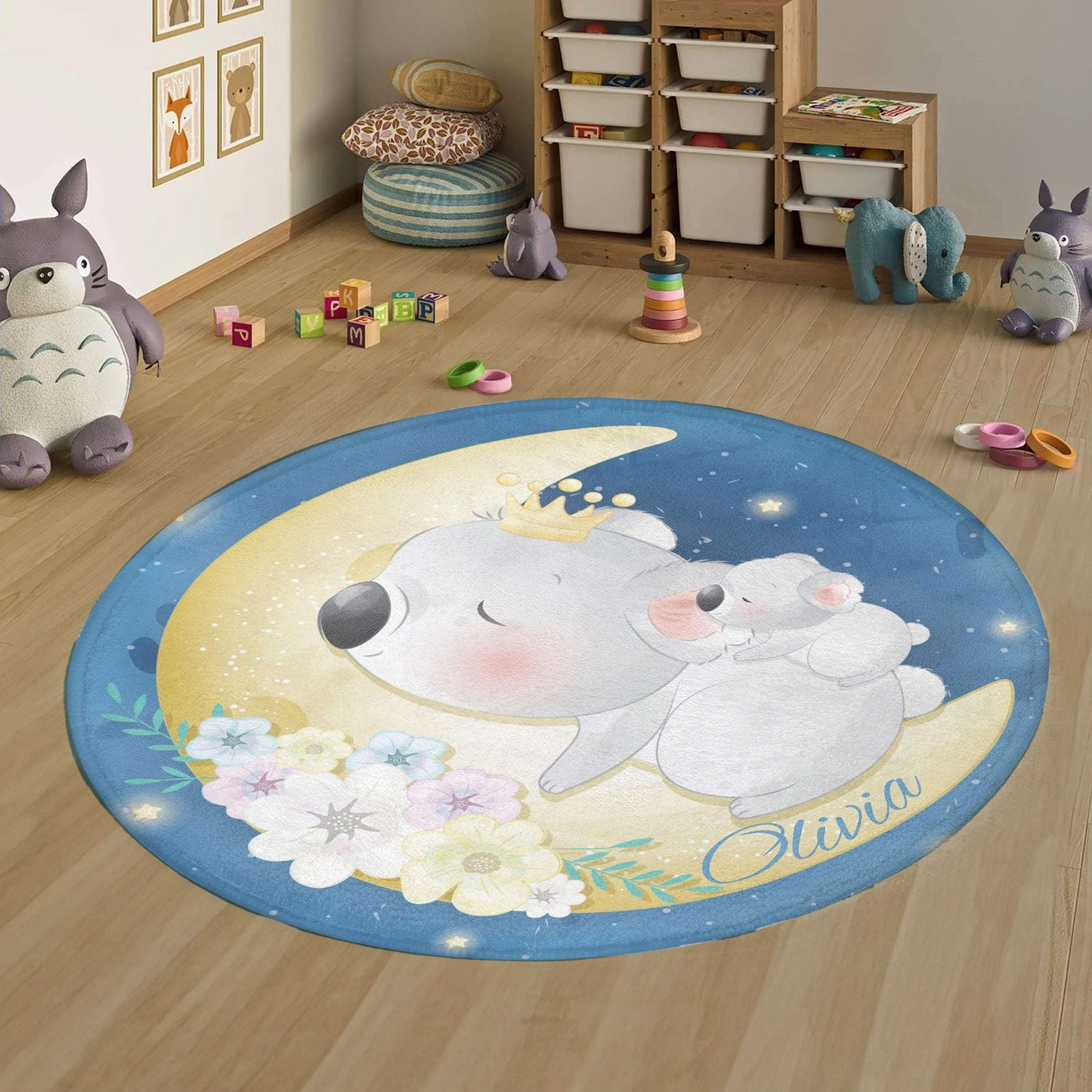 Mum And Baby Koala Round Rug