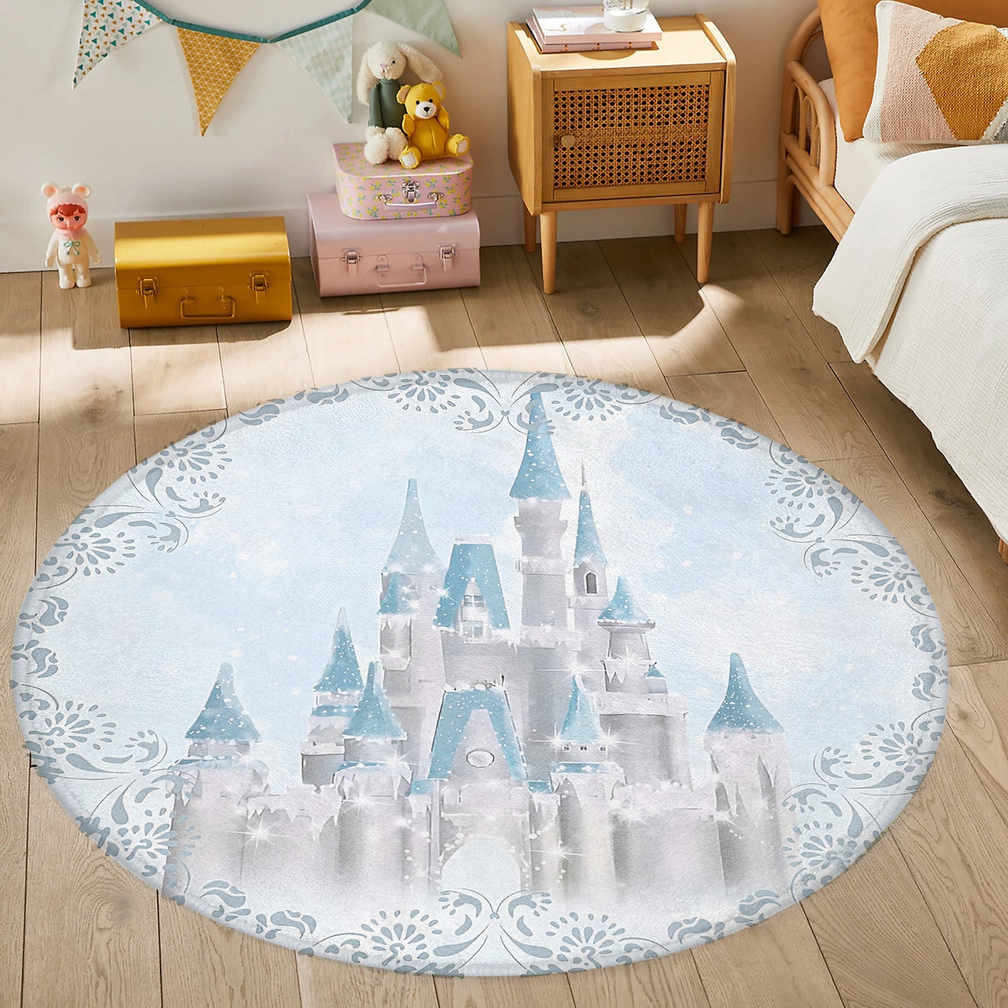 Princess Castle Round Rug