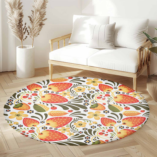 Strawberry Round Rug
