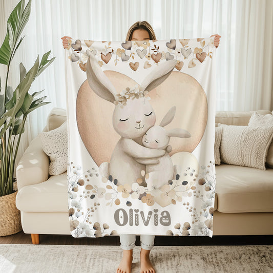 Mom And Baby Bunny Blanket