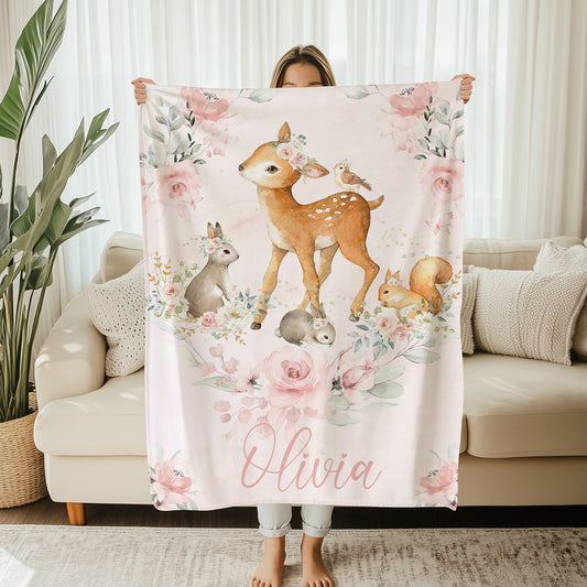 Baby Deer Nursery Blanket
