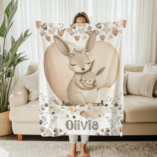 Mom And Baby Kangaroo Blanket