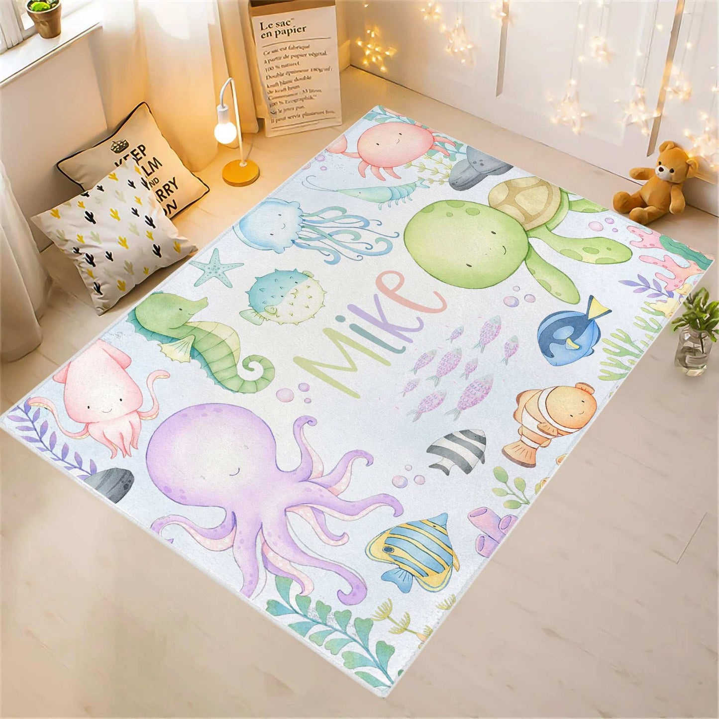 Ocean Animals Nursery Rug