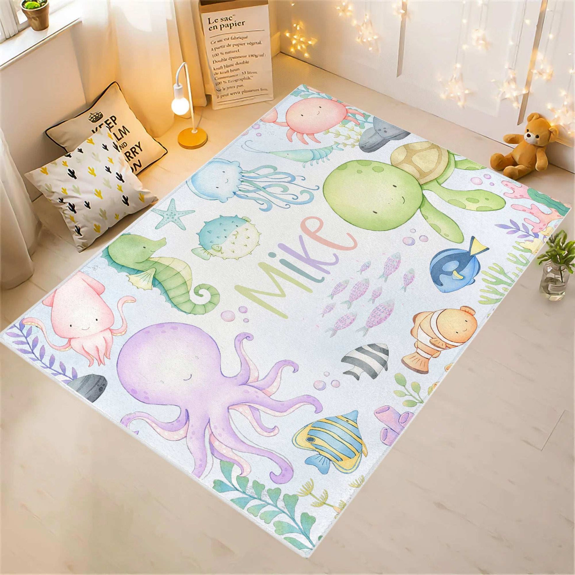 Ocean Animals Nursery Rug