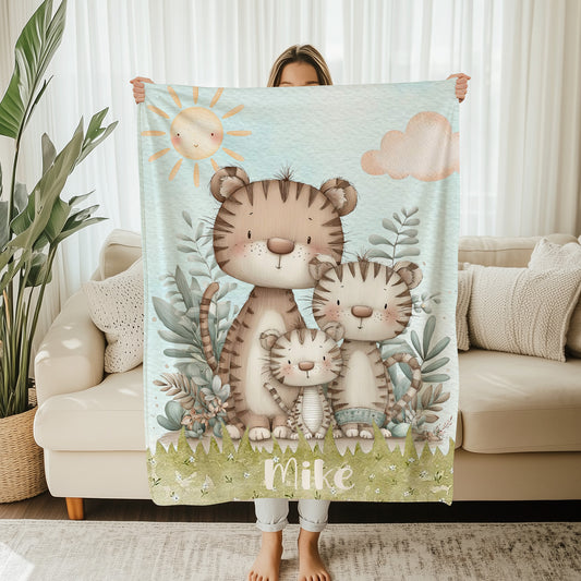 Tiger Family Blanket