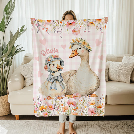 Mom And Baby Goose Blanket