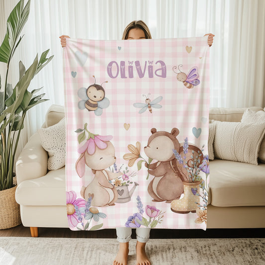 Bunny Bear Spring Blanket