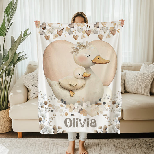 Mom And Baby Goose Blanket