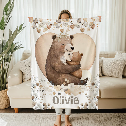 Mom And Baby Bear Blanket