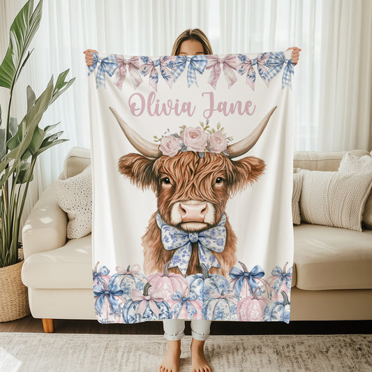 Highland Cow Baby Blanket