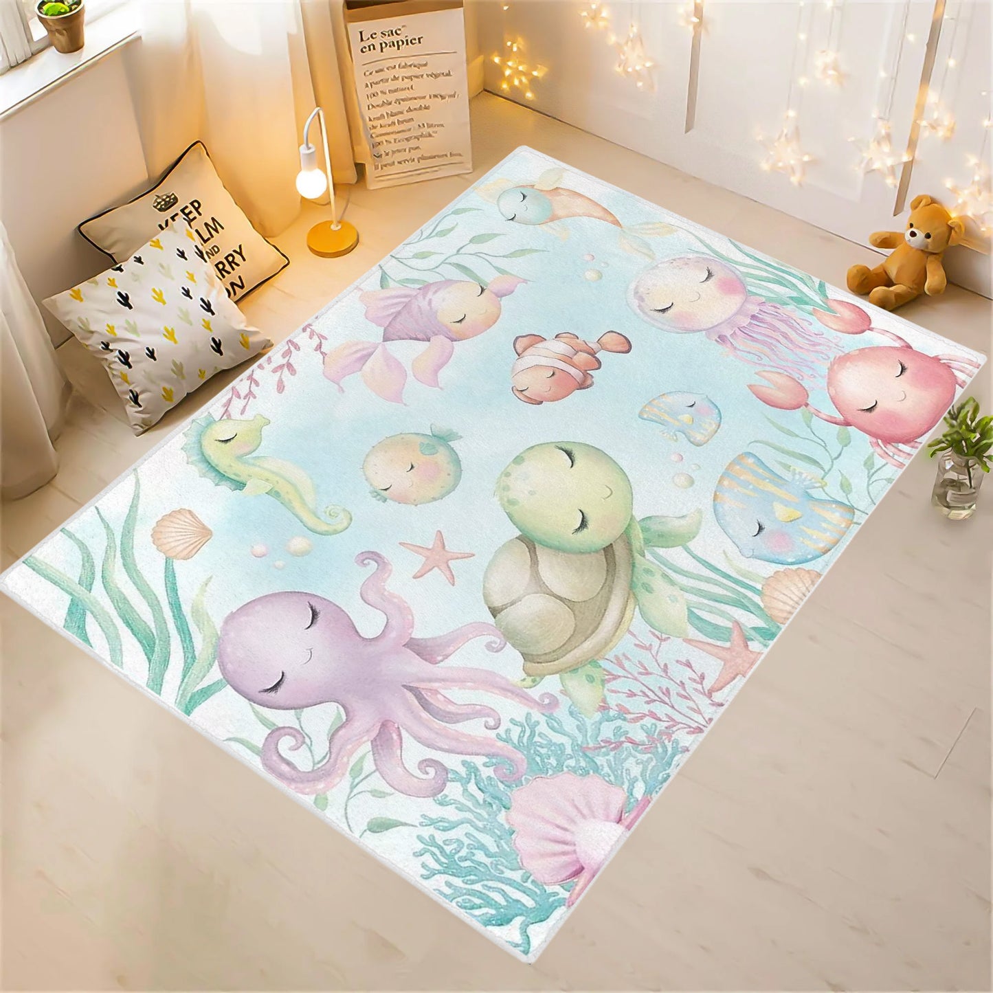 Ocean Animals Nursery Rug