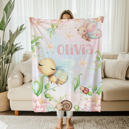 Cute Bugs Spring Blanket