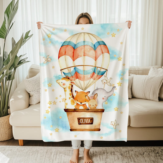 Hot Air Balloon Baby Blanket