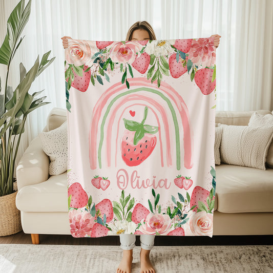 Strawberry Rainbow Blanket