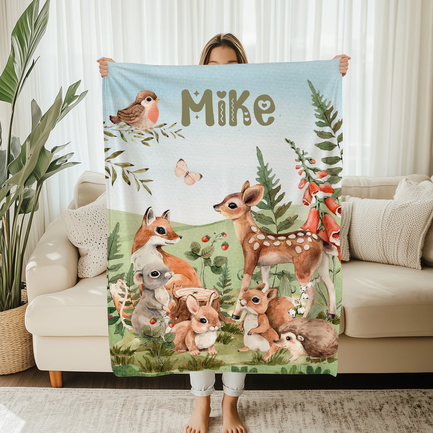 Woodland Animals Blanket