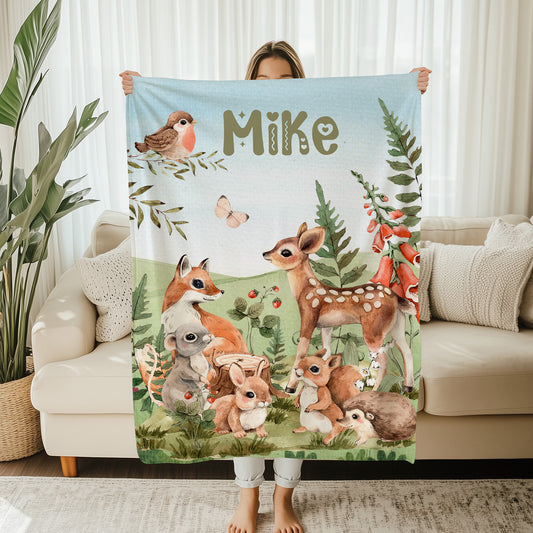 Woodland Animals Blanket