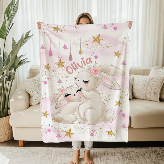 Mom And Baby Bunny Blanket