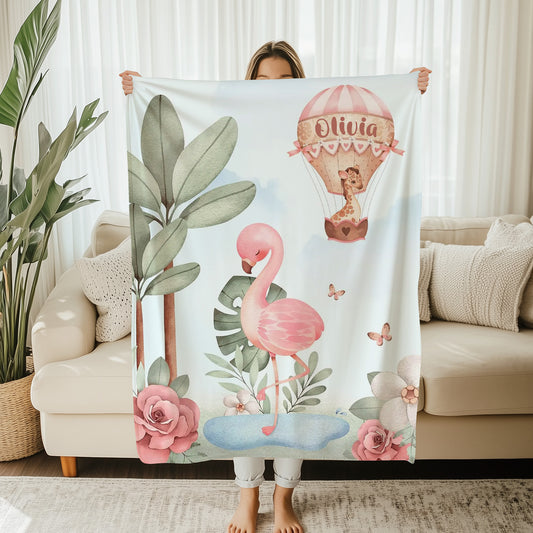 Tropical Flamingo Blanket