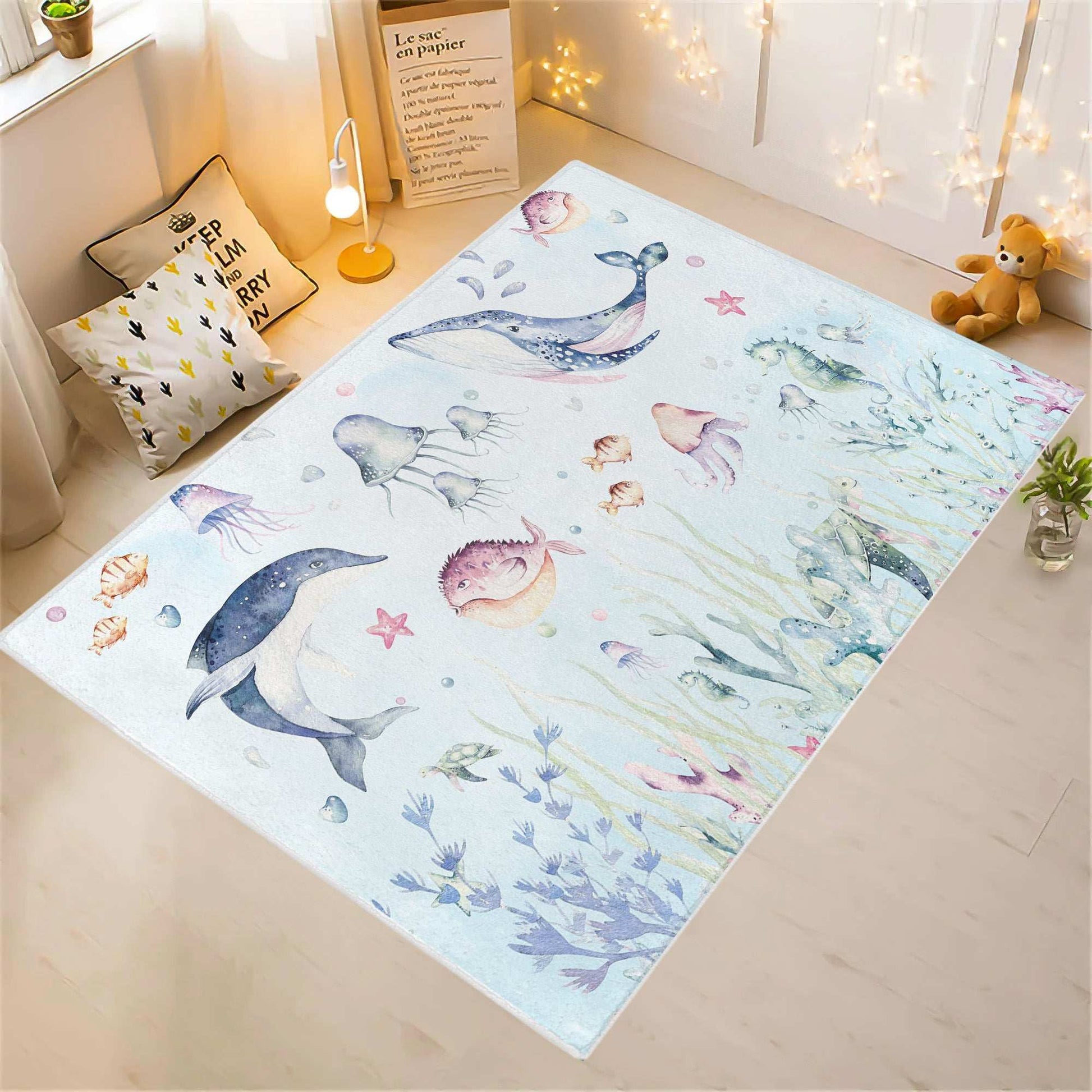 Ocean Animals Nursery Rug