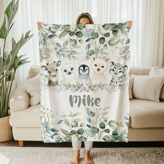 Arctic Animals Nursery Blanket