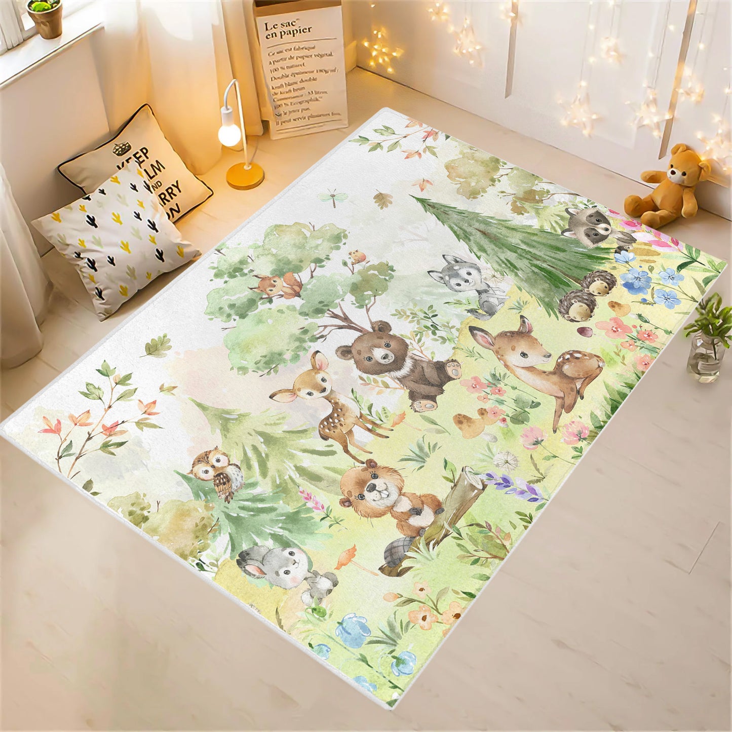 Woodland Animals And Friends Rug