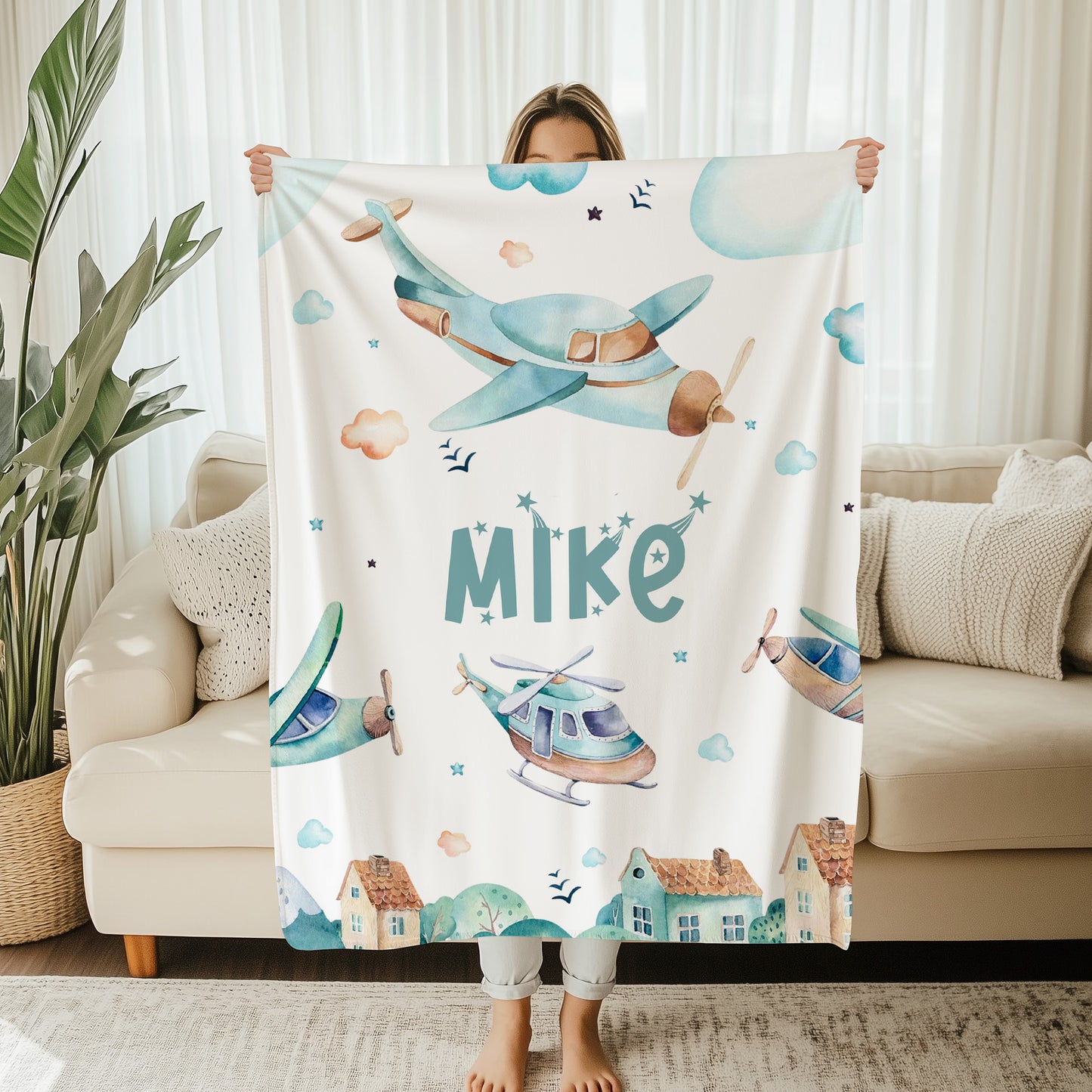 Airplane Baby Blanket