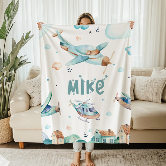 Airplane Baby Blanket