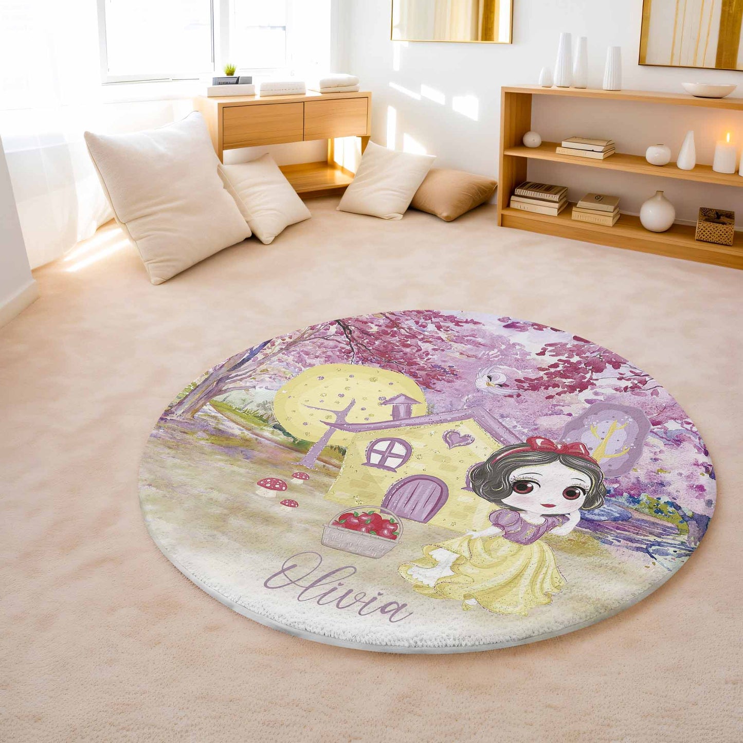 Princess Girl Round Rug