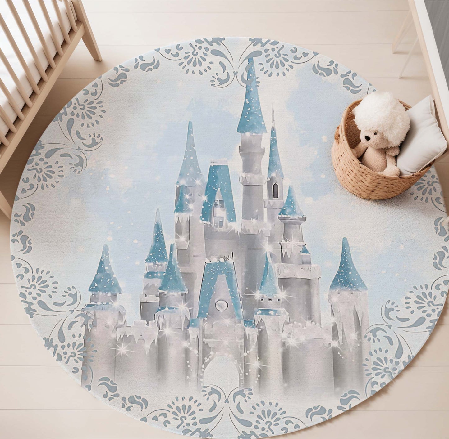 Princess Castle Round Rug