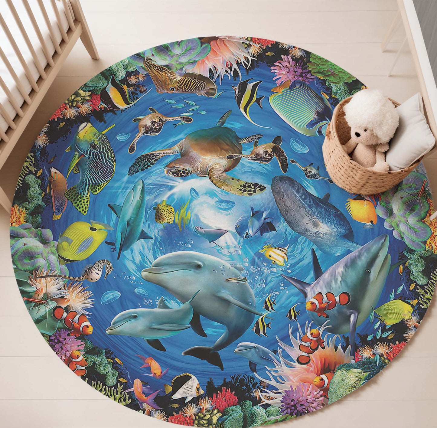 Underwater World Round Rug