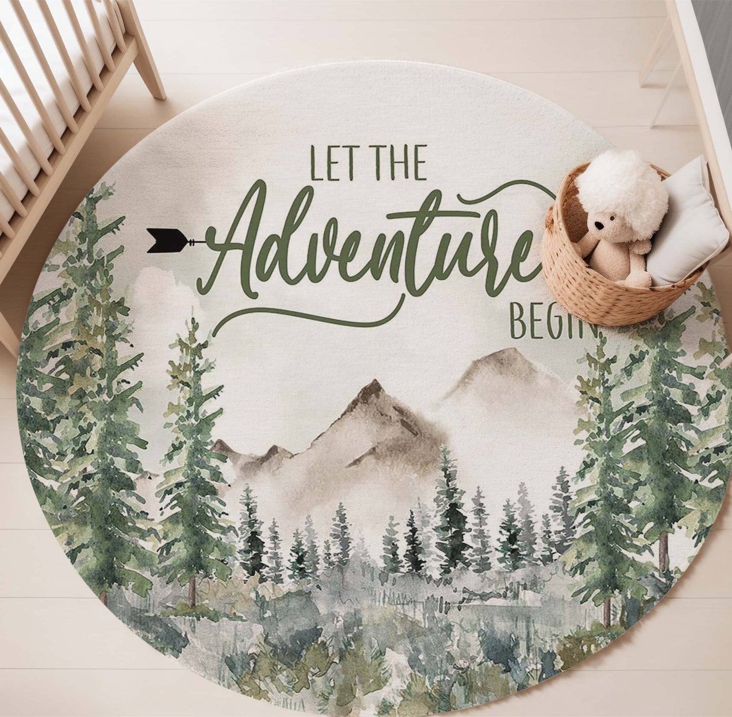 Let The Adventure Begin Round Rug
