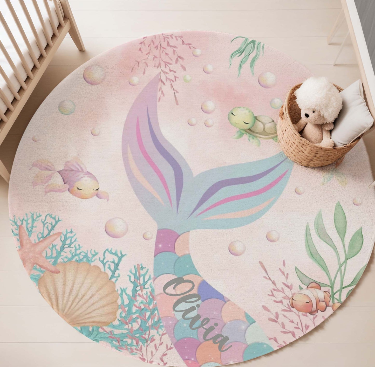 Little Mermaid Round Rug