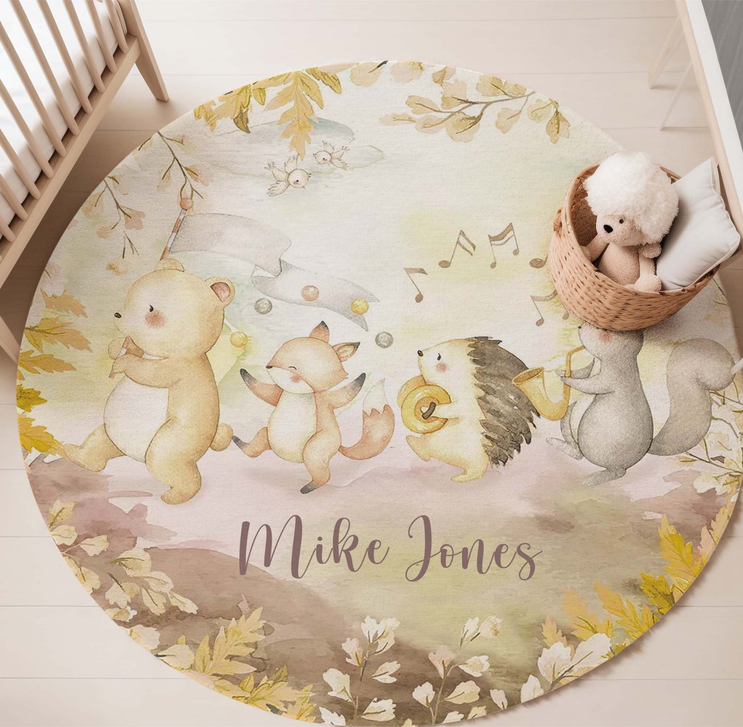 Animal Parade Round Rug