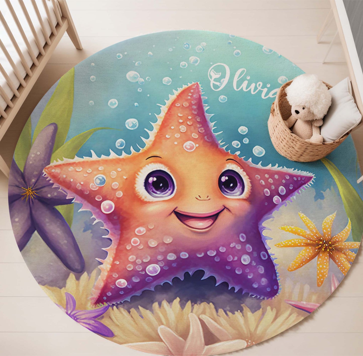 Little Starfish Round Rug