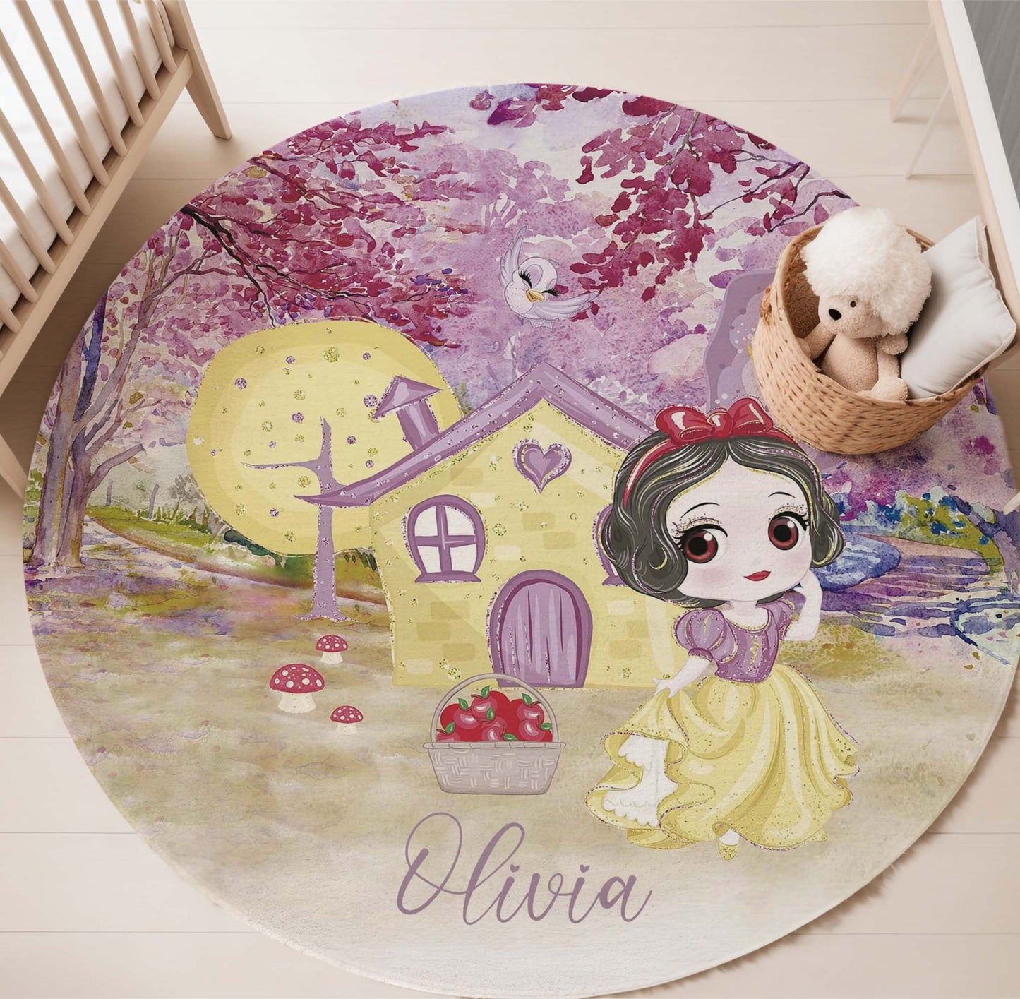Princess Girl Round Rug