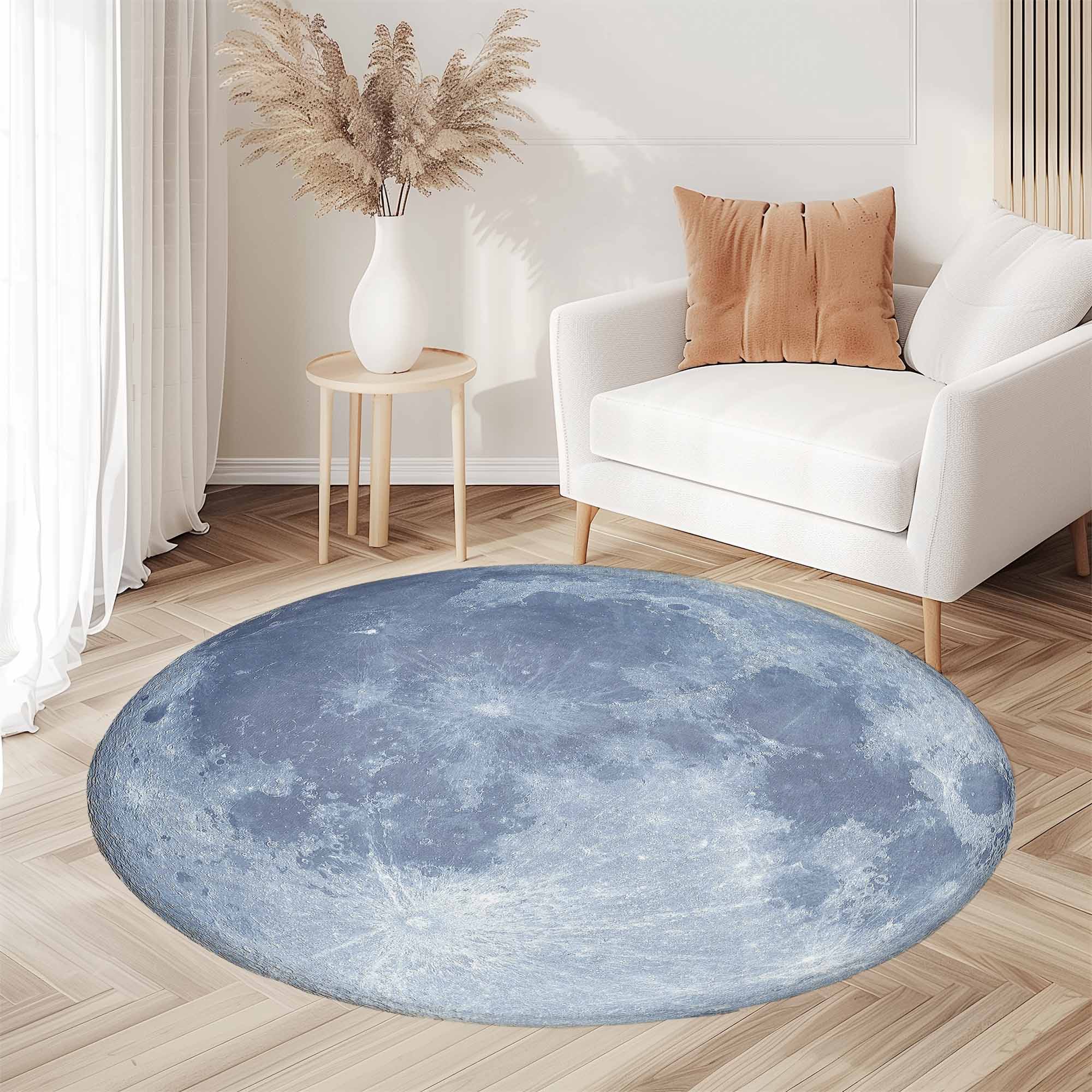 Blood Moon Rug Blue Moon Round Rug – hugtorugs