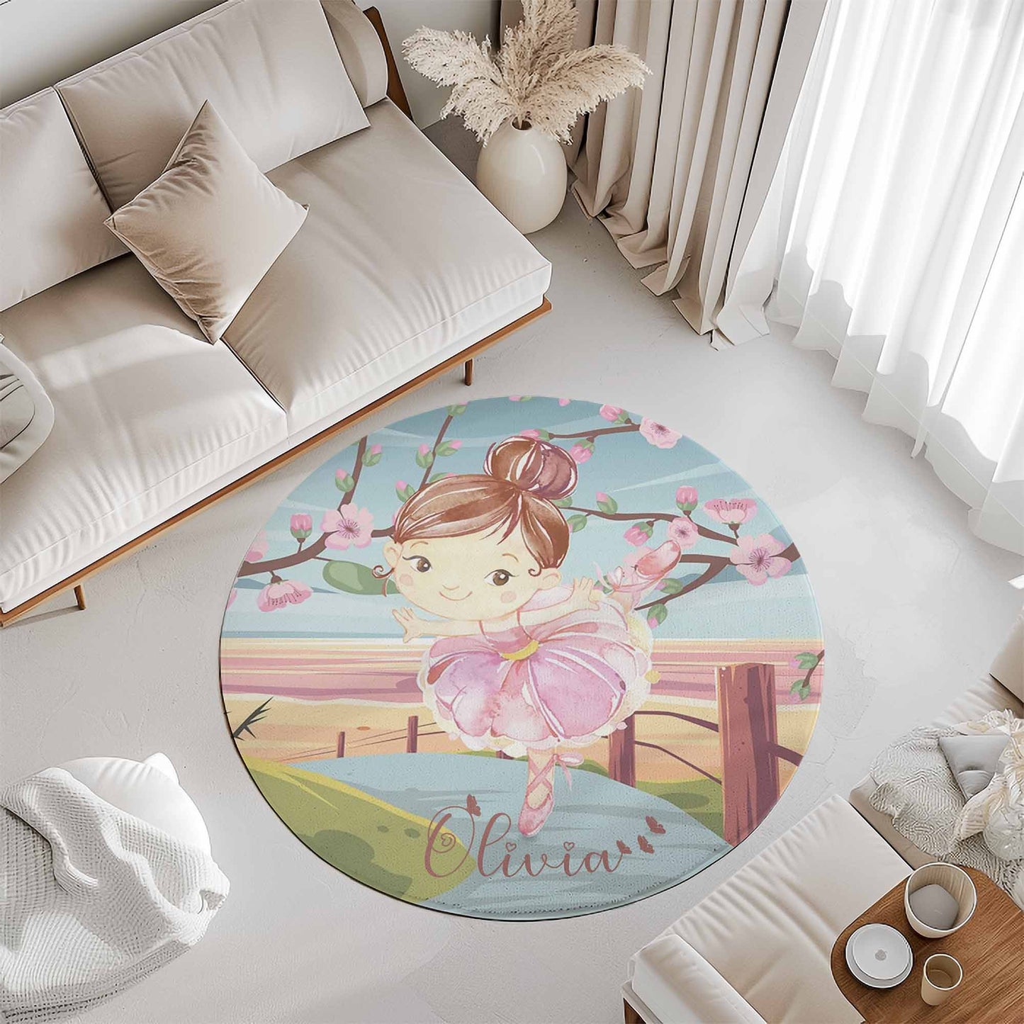 Ballet Girl Round Rug