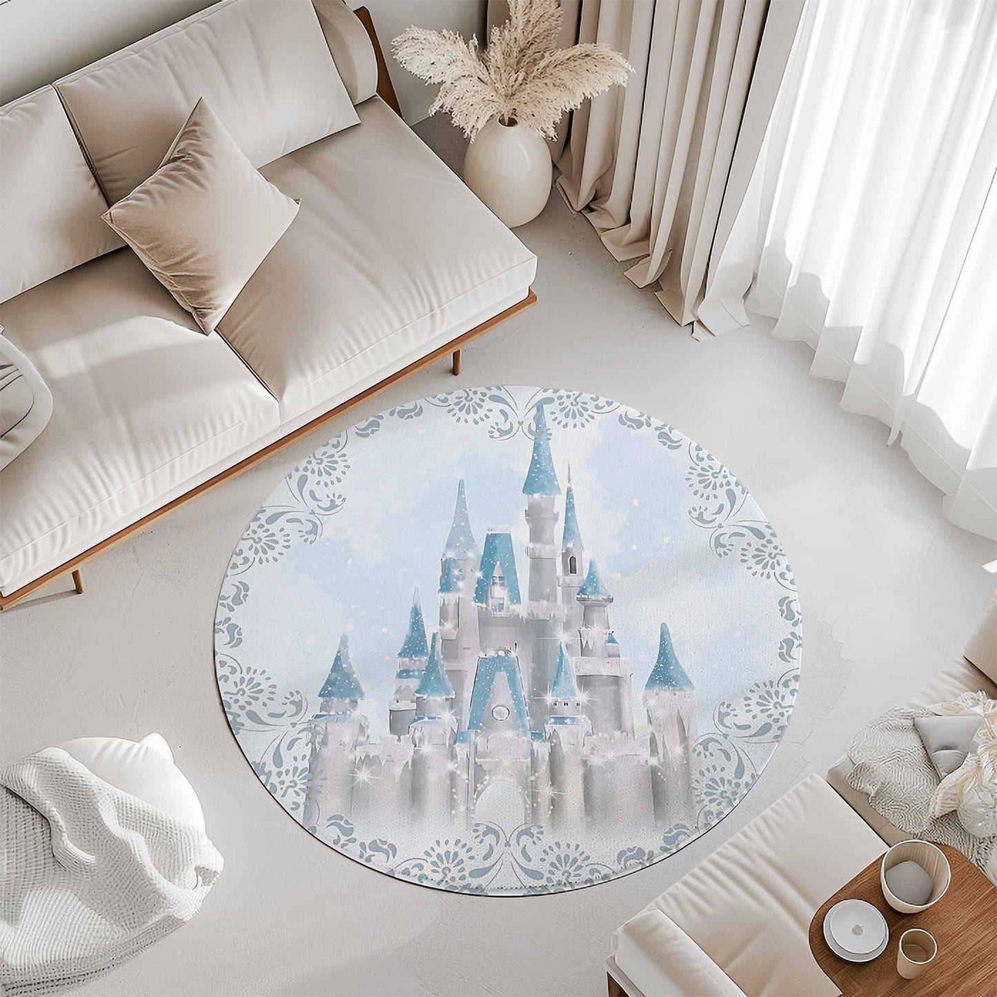 Princess Castle Round Rug