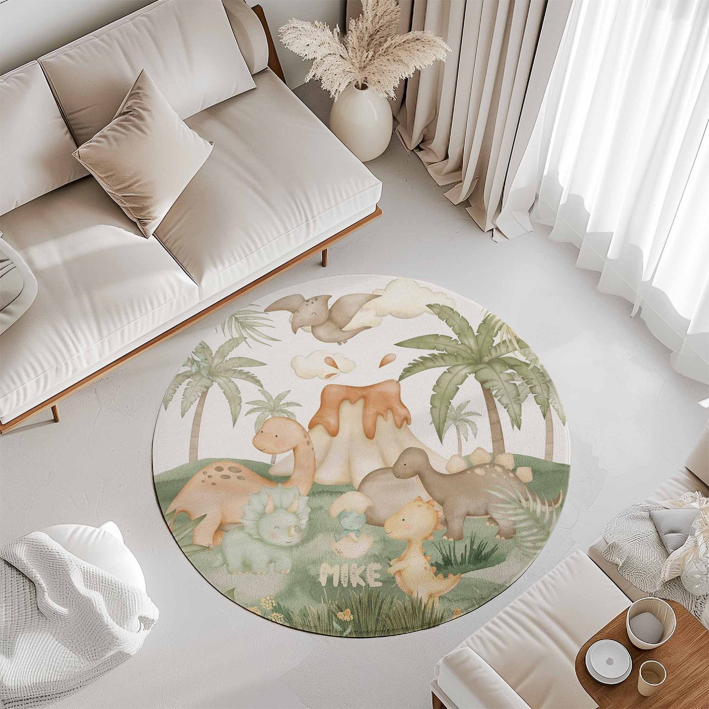 Baby Dinosaur Round Rug