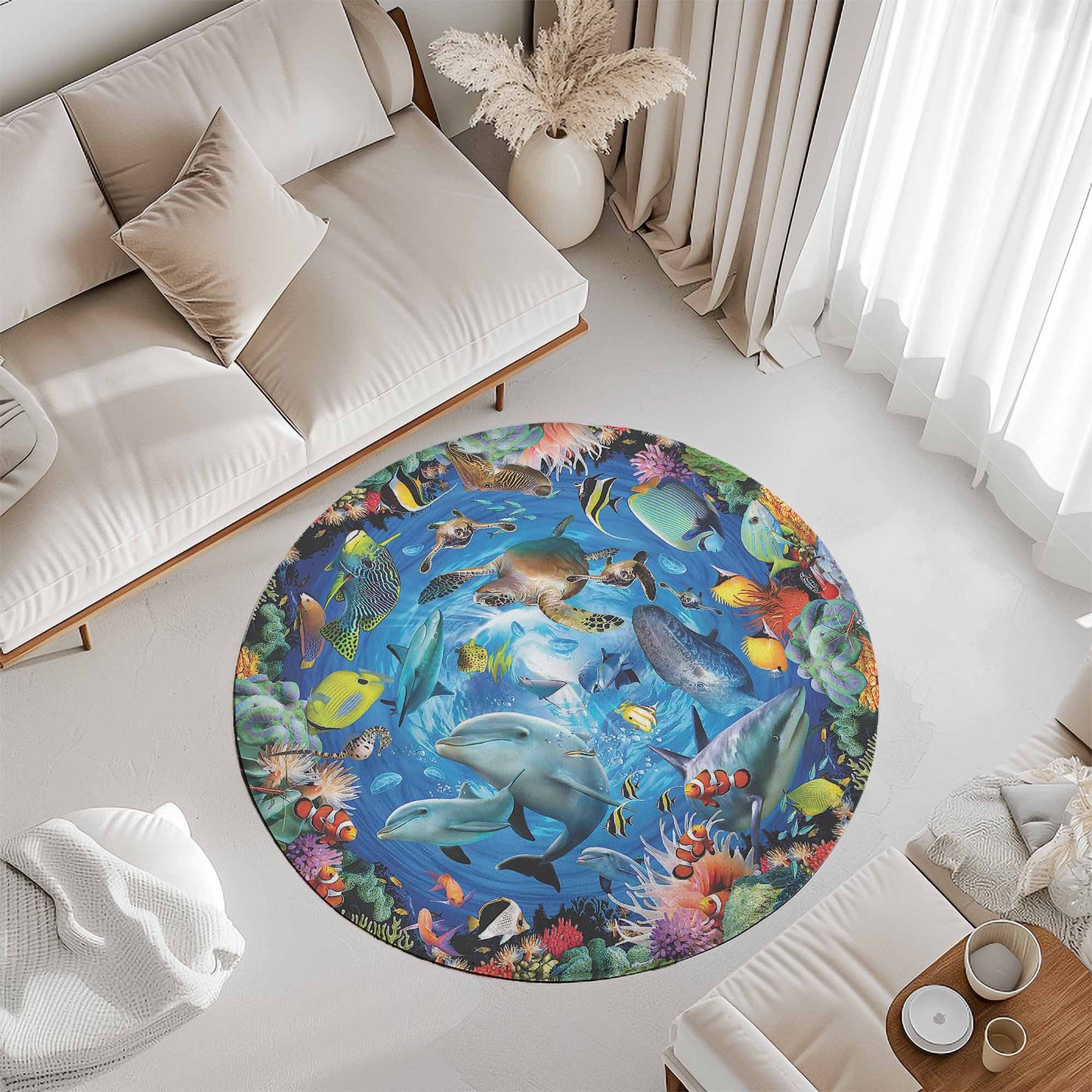 Underwater World Round Rug