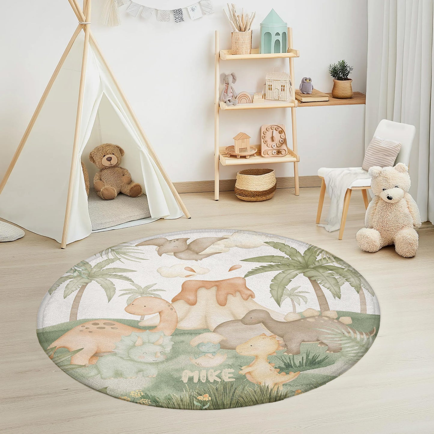 Baby Dinosaur Round Rug