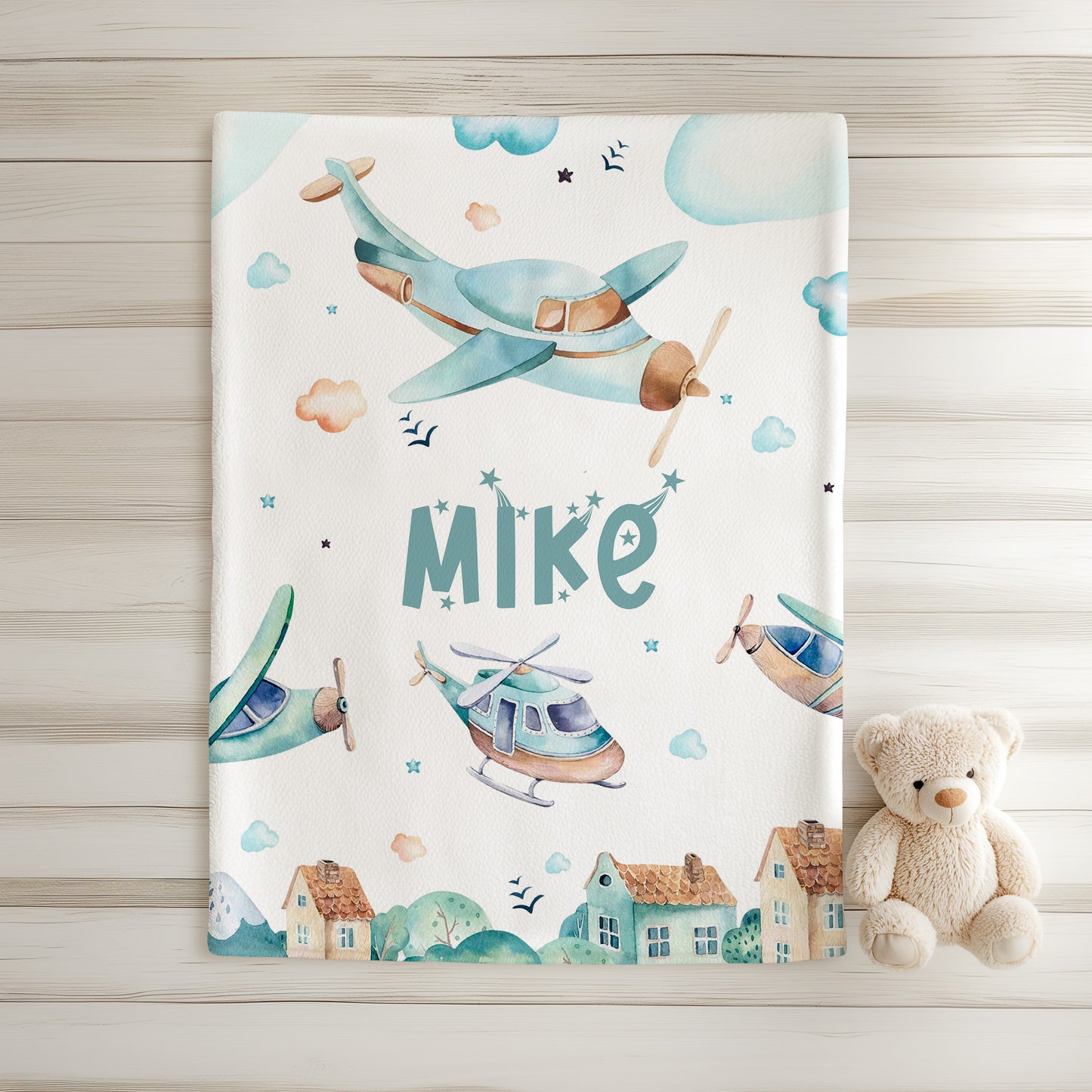 Airplane Baby Blanket