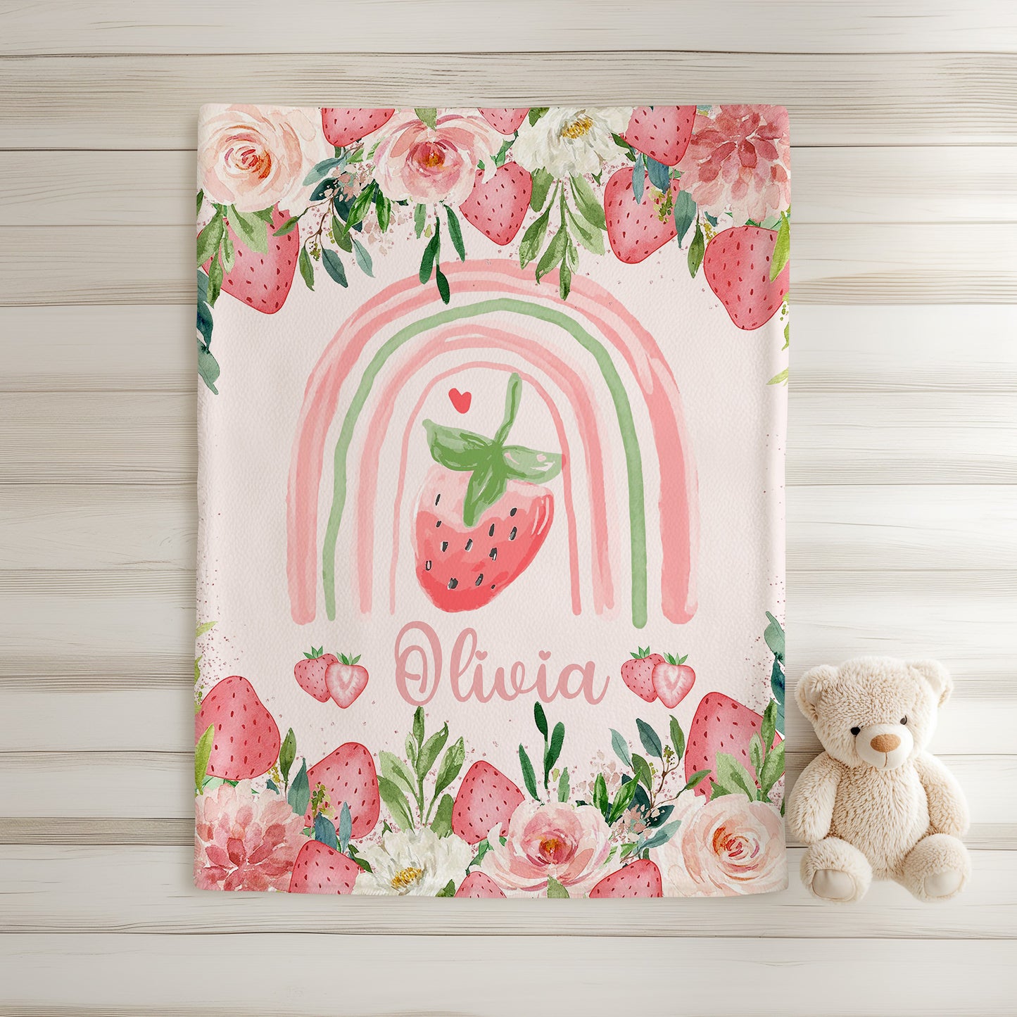 Strawberry Rainbow Blanket